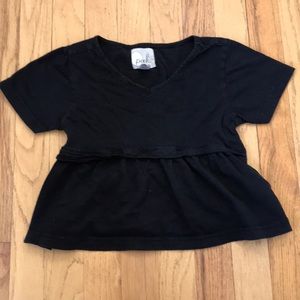 Peek Black V Neck Tee